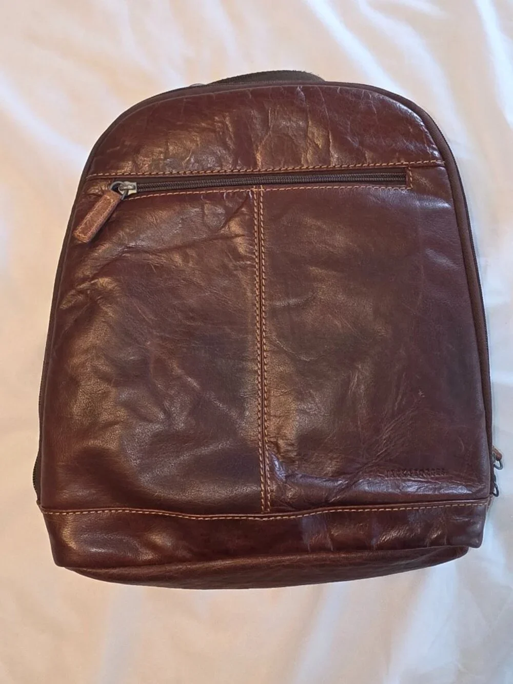 Jack Georges Leather Convertible Backpack Crossbody Voyager Messenger Bag